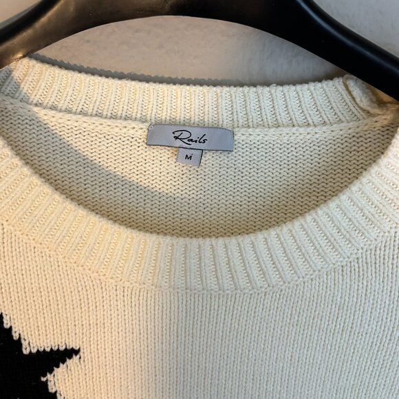RAILS Percy Sweater - Ivory Neutral Animal Star - Women's Size Medium - Picture 5 of 13